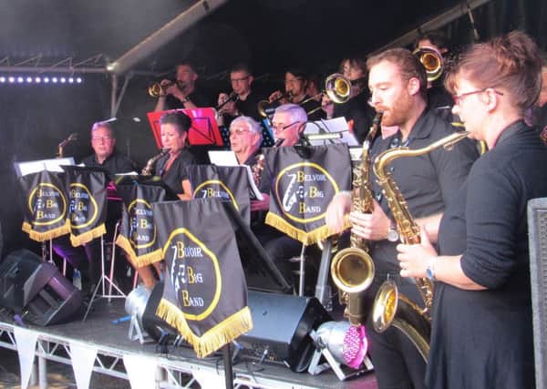 The Belvoir Big Band almost too big for the stage at the Glaston Bishop music festival in Cropwell Bishop PHOTO: Kumiko Barker