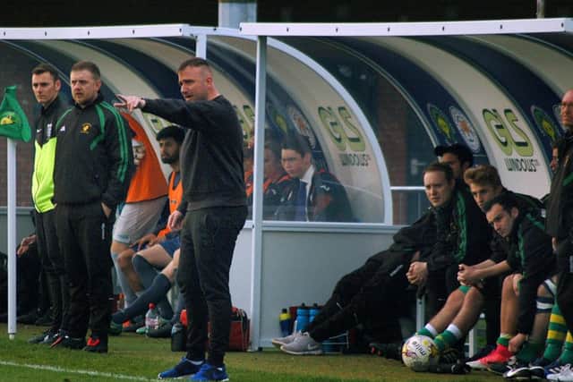 Holwell boss John Webster pulls the strings from the touchline EMN-170305-095221002