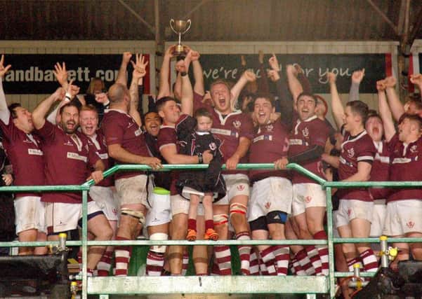 Jubilant scenes as Melton RFC lift their first-ever County Cup at the home of the Leicester Tigers EMN-170305-121408002