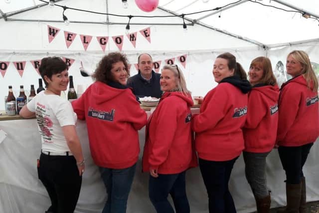Some of the Wobbly Walkers, friends from Stathern who are doing the moonwalk. Pictured at their Booby Doo fundraiser PHOTO: Supplied