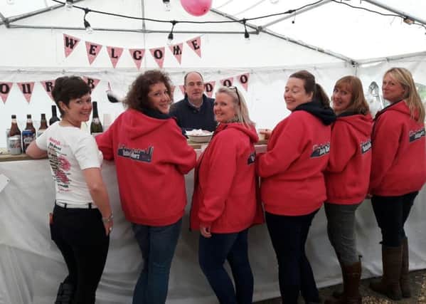 Some of the Wobbly Walkers, friends from Stathern who are doing the moonwalk. Pictured at their Booby Doo fundraiser PHOTO: Supplied