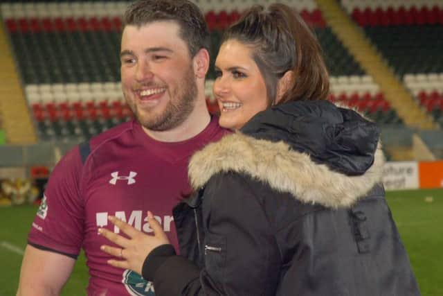 Matt Cox and Beth Pick celebrate. Photo: Tim Williams.