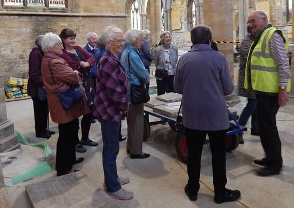 Ian Neale shows a group around St Mary's Church PHOTO: Supplied