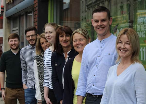 The Nottingham managers embarking on a cycling challenge are, from left - Richard Copestake, Dan Spendlow, Jo Nutt, Sophie Brooks, Val Turns, Sarah Wallace, David Ellis and Rachel Kent PHOTO: Supplied