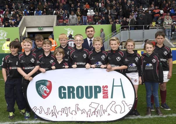 Melton RFC junior players at Leicester Tigers. EMN-171005-150110002