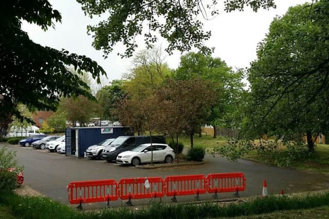 The site of a planning application for a commerical car wash adjacent to the Enterprise Cars premises in Nottingham Road, Melton EMN-170522-145346001