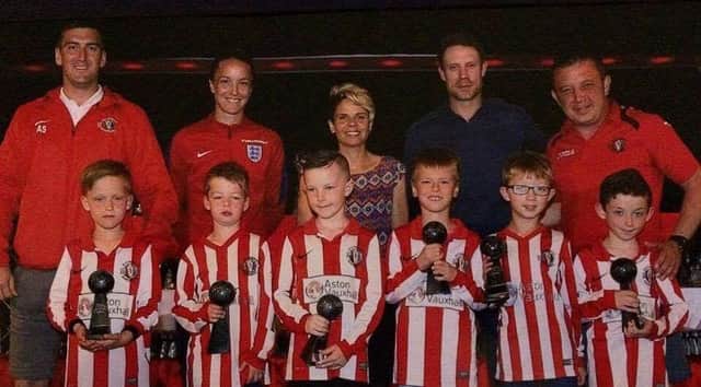 Mowbray Rangers Panthers receive their runners-up trophies EMN-170523-124120002