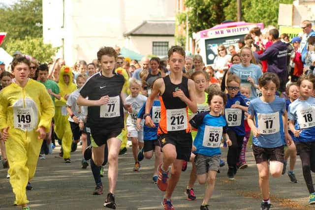 Ducks away at the start of the fun run PHOTO: Tim Williams