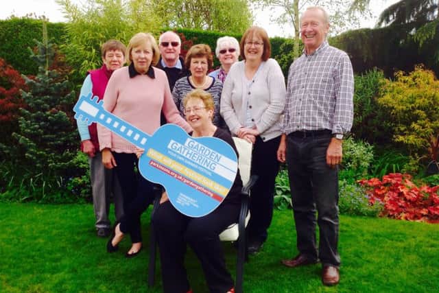 Christine Radford (centre, second row) and members of the Melton Mowbray Support Group PHOTO: Supplied