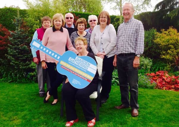 Christine Radford (centre, second row) and members of the Melton Mowbray Support Group PHOTO: Supplied
