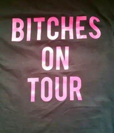 The 'offending' t-shirts which led to the group getting kicked off the flight