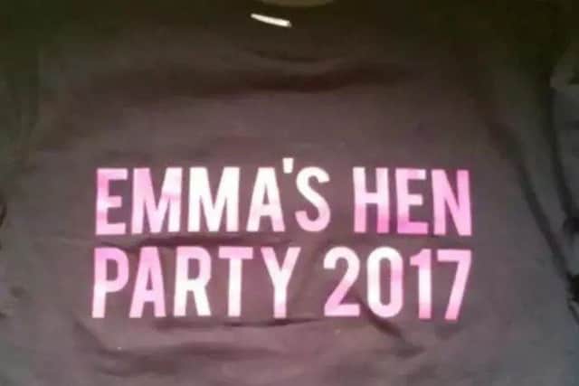 The front of the Hens' t-shirt