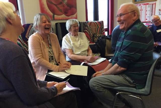 Help to Hear Better class - (left to right): Sandra Holt, Vonnie Clark, Maureen Fisher, Dennis Hurst