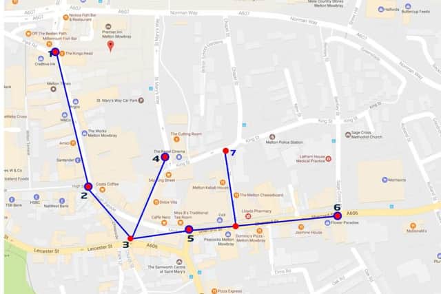 A map showing the wi-fi hotspots planned in Melton to allow residents, traders and visitors to go online free of charge EMN-170606-151228001