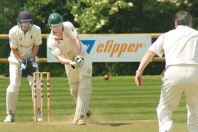 Thorpe Arnold top scorer Myles Hickman scores runs off Nick Newman EMN-170606-084840002