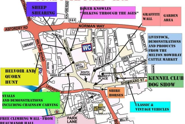 Paint the Town Red - a map showing where all the activites are taking place in Melton EMN-170613-161940001