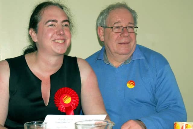 Dr Heather Peto, Labour's Melton candidate for the General Election, with party supporter Matthew O'Callaghan EMN-170906-071846001