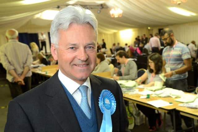 LH2177-09 : Â©Lionel Heap : News : Rutland and Melton Parliamentary Election Count : Conservative Party candidate Sir Alan Duncan. EMN-170906-072718001