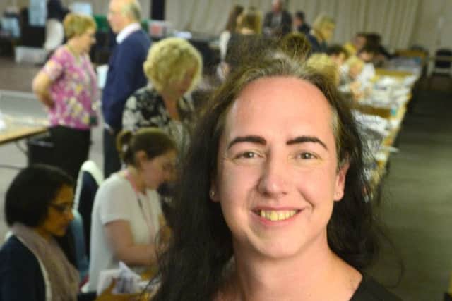 656464-07 : ©Lionel Heap : News : Rutland & Melton Parliamentary Election Count 2017 : Labour candidate Heather Peto. EMN-170613-183046001