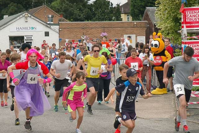Fun-runners set off from the Hamilton Tennis Club PHOTO: Tim Williams