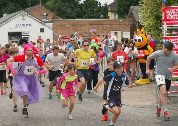 Fun-runners set off from the Hamilton Tennis Club PHOTO: Tim Williams