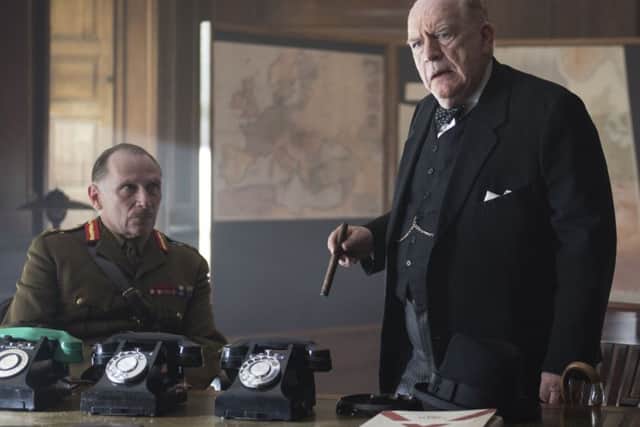 Pictured: Danny Webb as Alan Brooke and Brian Cox as Winston Churchill PHOTO: PA Photo/Lionsgate