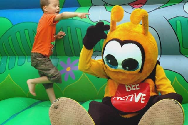 Five-year-old Rowan Long joins Bee Active for a bounce PHOTO: Tim Williams