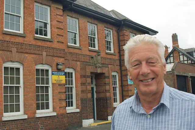 Historian Derek Simmonds at Melton's Drill Hall, which has been shortlisted for a Leicestershire County Council Green Plaque after he nominated it EMN-170627-131145001