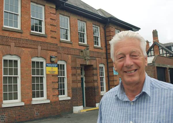 Historian Derek Simmonds at Melton's Drill Hall, which has been shortlisted for a  Leicestershire County Council Green Plaque after he nominated it EMN-170627-131145001