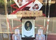 The display which won Graham Coe Opticians the 'Best Dressed Window' competition at the Paint The Town Red event EMN-170628-100434001