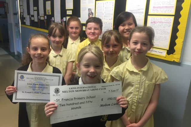 Poetry word wizards celebrate being joint first prize winners in the Melton Mowbray Lions Youth Project 2017 PHOTO: Supplied