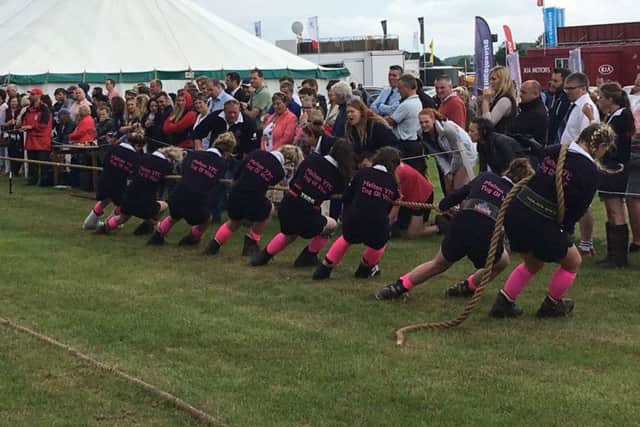 The Melton Mowbray Young Farmers ladies in action EMN-170628-133909002