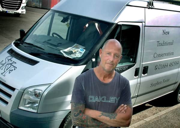 Melton plasterer Stephen Foote, who had tools valued at up to Â£3,000 stolen from his vehicle - part of a spate of such thefts in the area EMN-171107-133819001