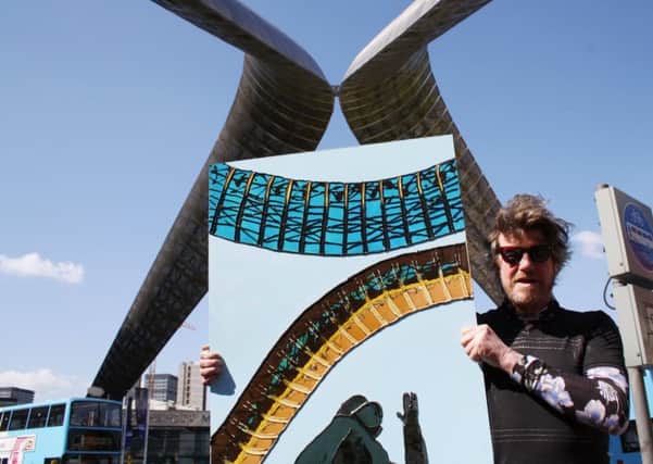 Artist Paul Parkin with one of his favourite Midlands landmarks PHOTO: Supplied
