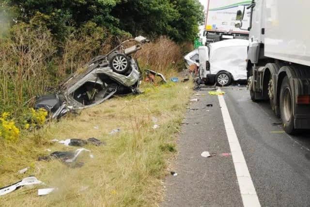 HORRIFIC: The scene of the crash