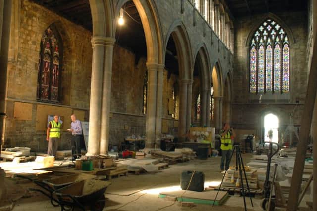 Work continues on the Â£1.9 million Re-Ordering Project at St Mary's Church, Melton EMN-170718-120200001