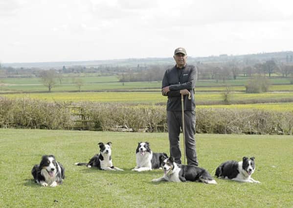 John O'Gaunt man Neeraj Vyas, a member of the England team which won the World Sheepdog Trials Champiionship for the first time, with his collies Mac, Mist, Todd, Skye and Jake EMN-170719-110938001