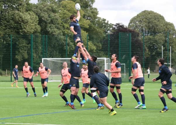 Pictured are the Argentina rugby squad training at Brooksby Melton College back in 2015.