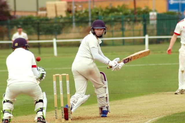 Paul Stevenson bats for Melton watched by Barden wicket keeper Andy Richardson. EMN-170719-111906002