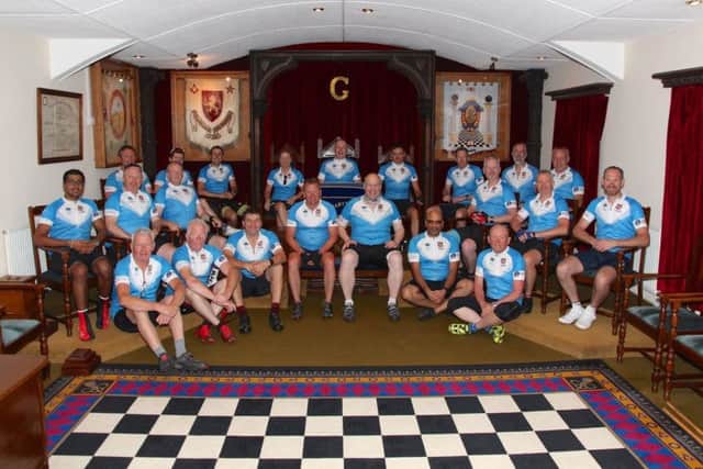 Cyclists at Melton Mowbray Masonic Hall PHOTO: Andy Green