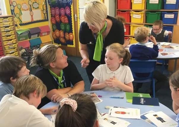 Children talk finances with Sarah and Tracy PHOTO: Supplied