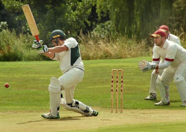 Harry Webster looks to attack for Sproxton in the Division Two derby match EMN-170725-175002002