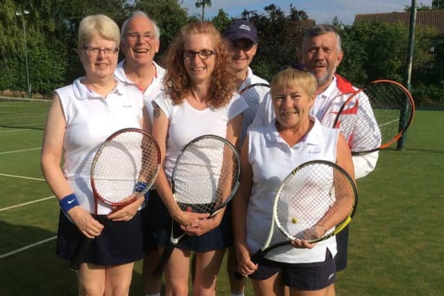 Hamilton Tennis Clubs third mixed team of Jan Jackson, Edwin Shufflebotham, Graham Hall, Chris Stevens, Selwyn Carter and Cindy Coulter EMN-170725-113523002