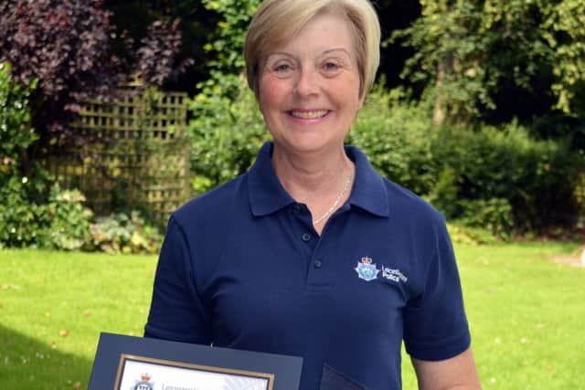 Gill Becken with her Police Support Volunteer Special Recognition Award PHOTO: Supplied