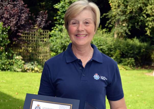 Gill Becken with her Police Support Volunteer Special Recognition Award PHOTO: Supplied