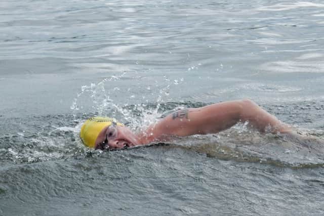 Neil Meadows swimming in Lake Windermere PHOTO: Supplied