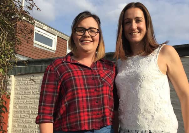 Lorna (left) and Lisa pictured together ahead of their Great North Run effort PHOTO: Supplied