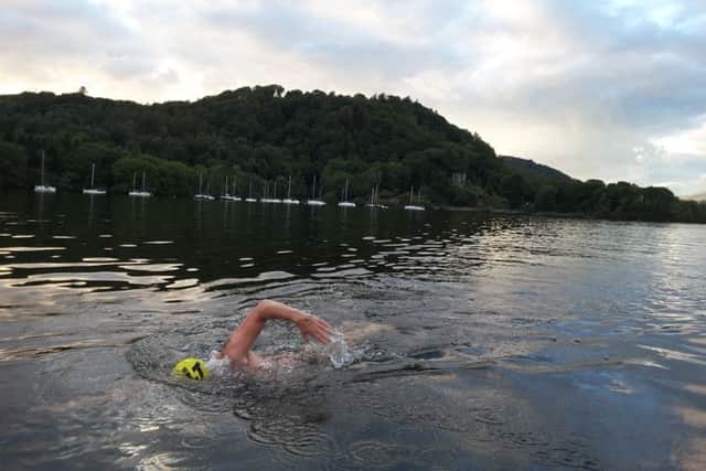 Neil Meadows swimming in Lake Windermere PHOTO: Supplied