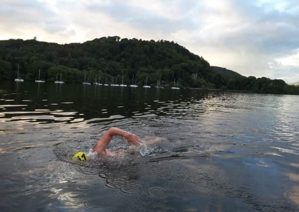 Neil Meadows swimming in Lake Windermere PHOTO: Supplied