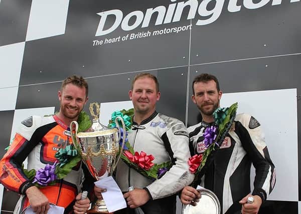 Ant Hart (left) on the podium after the prestigious Wheatcroft Trophy EMN-171008-095920002
